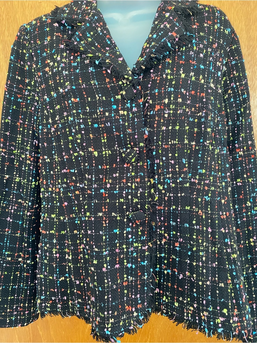 Axcess Black Tweed Blazer with Multicolor Speckle